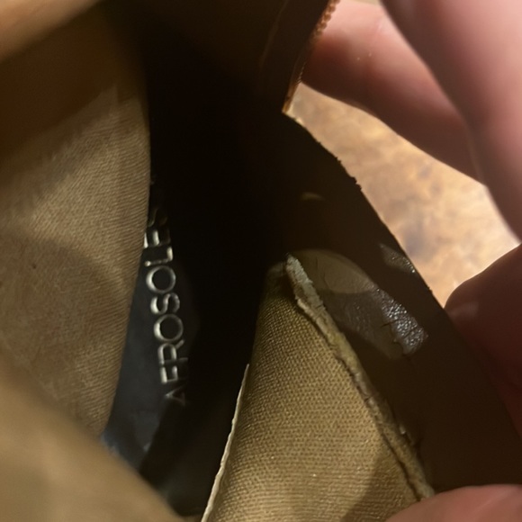 EUC! Aerosols Camel colored suede knee high wedge boots! - Picture 13 of 15